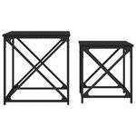 vidaXL Tables basses gigognes 2 Pièces noir bois d'ingénierie