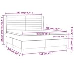 vidaXL Sommier à lattes de lit avec matelas Bleu 160x200 cm Tissu