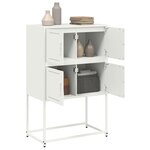 vidaXL Buffet blanc 68 5x38 5x107 cm acier