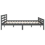 vidaXL Cadre de lit Gris Bois massif 200x200 cm