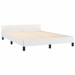 vidaXL Cadre de lit avec tête de lit Blanc 140x200 cm Similicuir