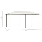 vidaXL Belvédère 2 98x5 3x2 59 m Crème 160 g/m²