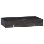 vidaXL Lavabo mural noir 38x24x6 5 cm marbre