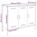 vidaXL Buffet anthracite 100 5x39x79 cm acier laminé à froid