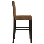 vidaXL Chaises de bar lot de 2 bois massif d'hévéa et tissu