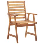 vidaXL Ensemble à manger de jardin 5 Pièces Bois d'acacia solide