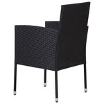 vidaXL Ensemble à manger de jardin 7 Pièces Résine tressée Noir