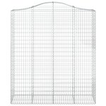 vidaXL Paniers à gabions arqués 3 Pièces 200x50x220/240 cm Fer galvanisé