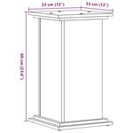vidaXL Support pour plantes chêne fumé 33x33x60 cm bois d'ingénierie