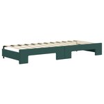 vidaXL Lit de jour avec lit gigogne vert foncé 80x200 cm velours