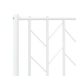 vidaXL Cadre de lit métal avec tête de lit/pied de lit blanc 200x200cm