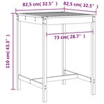 vidaXL Ensemble de bar de jardin 5 Pièces bois de pin massif