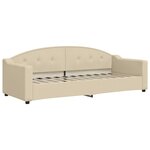 vidaXL Lit de repos sans matelas crème 80x200 cm tissu