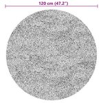 vidaXL Tapis HUARTE à poils courts doux et lavable gris Ø 120 cm