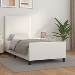 vidaXL Cadre de lit avec tête de lit Blanc 80x200 cm Similicuir