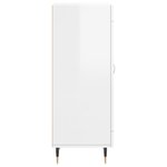 vidaXL Buffet Blanc brillant 34 5x34x90 cm Bois d'ingénierie