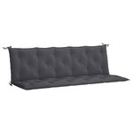 vidaXL Coussin de banc de jardin anthracite tissu oxford
