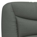 vidaXL Lit avec matelas gris foncé 180x200 cm tissu
