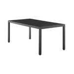 Ensemble table et chaises de jardin - Table 180 cm + 8 chaises - Aluminium - Gris