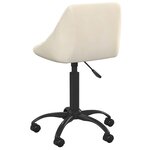 Vidaxl chaise de salle à manger crème velours