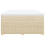 vidaXL Sommier à lattes de lit avec matelas Crème 160x200 cm Tissu