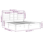 vidaXL Cadre de lit Blanc Bois massif 180x200 cm Super King