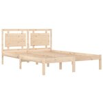 vidaXL Cadre de lit Bois massif 140x190 cm