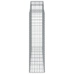 vidaXL Paniers à gabions arqués 11 Pièces 200x50x160/180 cm Fer galvanisé