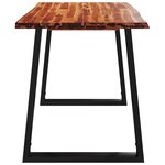 vidaXL Table à manger 110x70x75 cm bois d'acacia solide à bord vif