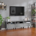 vidaXL Meuble TV gris béton 150x30x44 5 cm bois d'ingénierie