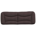 vidaXL Coussin de tête de lit marron foncé 120 cm tissu