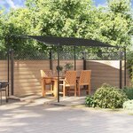 vidaXL Auvent anthracite 4x3 m 180 g/m² tissu et acier