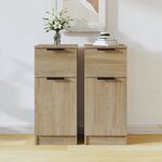 vidaXL Buffets 2 Pièces Chêne Sonoma 30x30x70 cm Bois d'ingénierie
