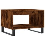 vidaXL Table basse chêne fumé 60x50x40 cm bois d'ingénierie