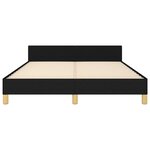 vidaXL Cadre de lit avec tête de lit Noir 140x200 cm Tissu