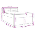 vidaXL Sommier à lattes de lit avec matelas Blanc 160x200cm Similicuir