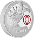 Pièce de monnaie en Argent 10 Dollars g 93.3 (3 oz) Millésime 2024 Marvel Niue IRON MAN