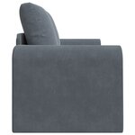 vidaXL Canapé-lit au sol 2 en 1 Gris foncé 148x71x83 cm Velours