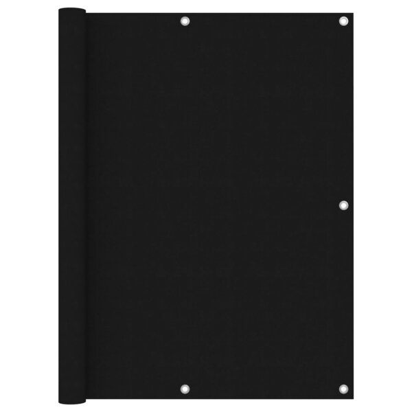vidaXL Écran de balcon Noir 120x500 cm Tissu Oxford
