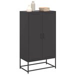 vidaXL Buffet haut noir 68 5x38 5x123 5 cm acier