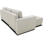 Canapé d'angle convertible réversible 3-4 places - PHARELL - Tissu beige - Coffre de rangement - 224 x 155 x 85 cm