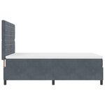 Lit box spring vidaXL avec matelas et LED Gris foncé 140x200 cm Velours