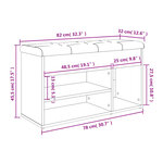 vidaXL Banc à chaussures gris béton 82x32x45 5 cm bois d'ingénierie