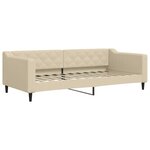 vidaXL Lit de repos crème 90x200 cm tissu