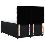 vidaXL Sommier à lattes de lit et matelas Noir 160x200 cm Velours