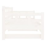 vidaXL Lit coulissant Blanc Bois de pin solide 2x(90x190) cm