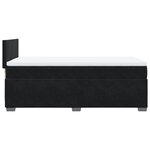 vidaXL Sommier à lattes de lit avec matelas Noir 90x190 cm Velours