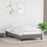 vidaXL Cadre de lit Gris foncé 90x200 cm Tissu