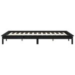 vidaXL Cadre de lit Noir 160x200 cm Bois de pin massif