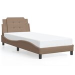 vidaXL Cadre de lit avec tête de lit Cappuccino 90x190 cm Similicuir
